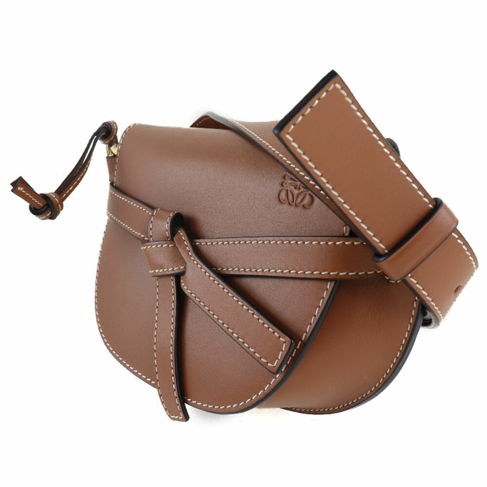 LOEWE Gate Bum Body Bag Waist 321.54.Z58 Calf Brown Ladies - Picture 2 of 10